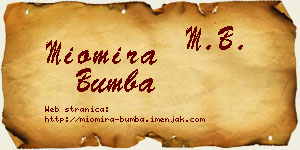 Miomira Bumba vizit kartica